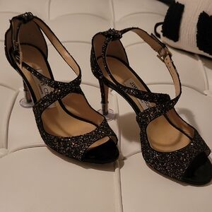 Jimmy Choo Black Sparkle Heels